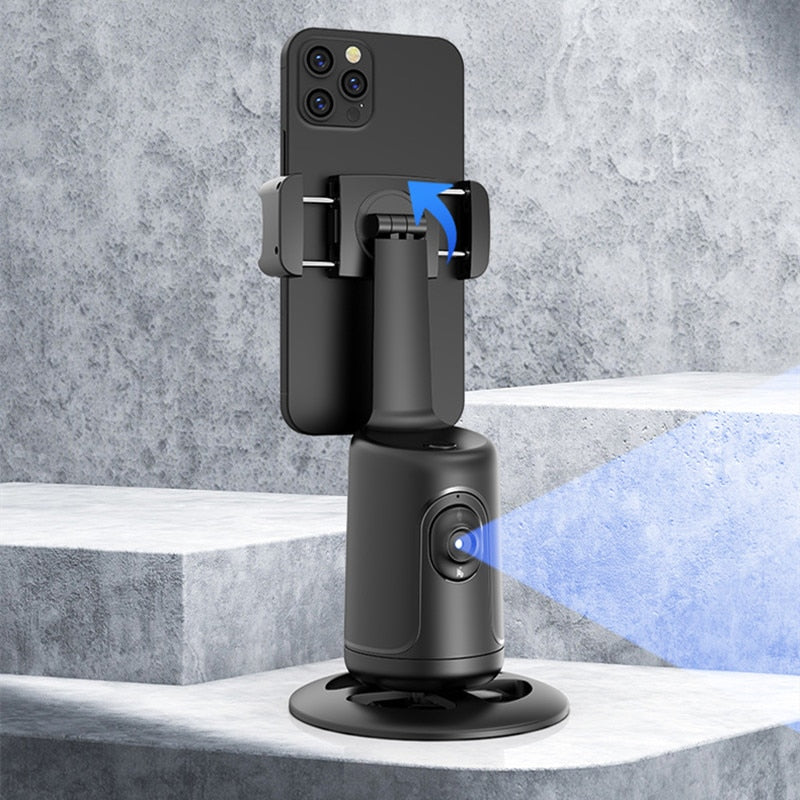Bastão de selfie para tiro inteligente, 360 graus, acompanhamento, estabilizador de cardan, suporte do telefone.