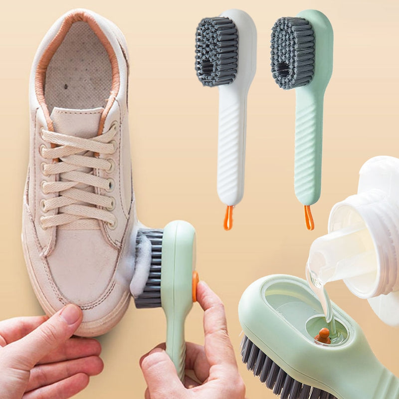 Escova de sapato de cerdas macias - Escova de limpeza de cerdas macias para uso doméstico.
Escova para lavar roupas, escova para sapatos com longo e ergonômico para limpeza de grandes áreas.